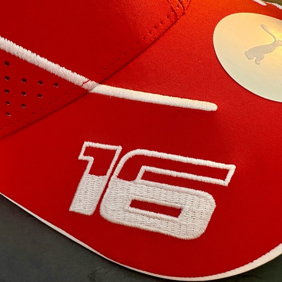 NWT Ferrari Team Hat Charles Leclerc size ADULT with adjustable back. NWT. - Picture 6 of 8